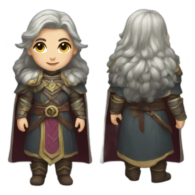 Androgynous Hill dwarf cleric sticker