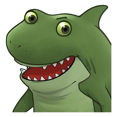 shark with T-shirt  sticker