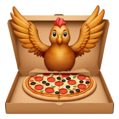 chicken wings and pizza box combo sticker