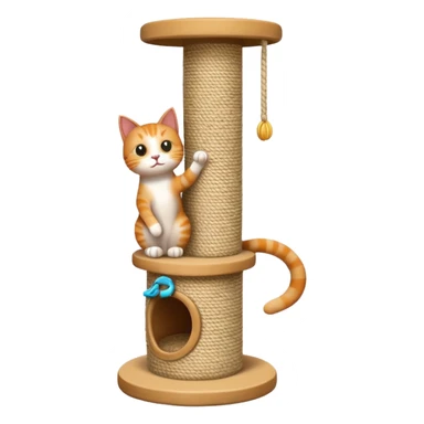 Cat scratching post sticker