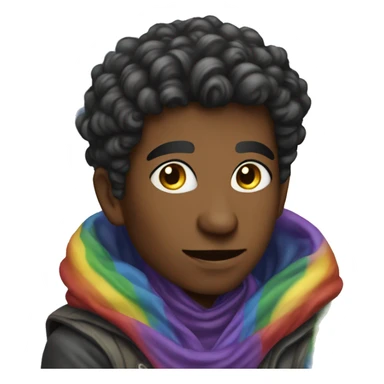 Young Gay rainbow wizard sticker