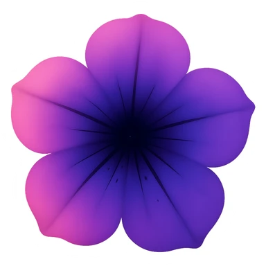 Pink-Violet-Indigo-Purple-Gradient Petuniaemoji    , remove background sticker