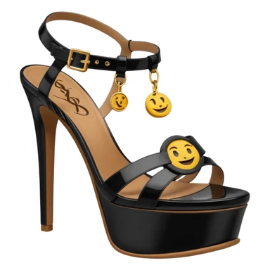 Ysl heel sandal TRIBUTE PLATFORM SANDAL black PATENT LEATHER emoji sticker