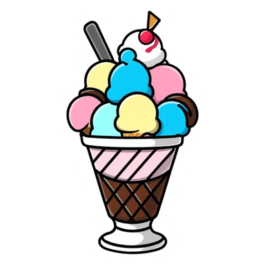 ice cream sundae sticker