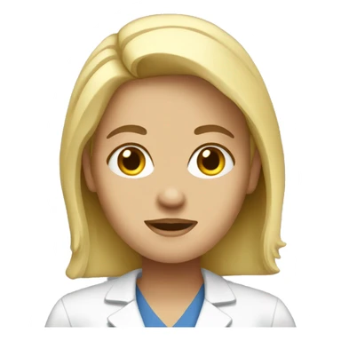 blonde psychiatric nurse sticker