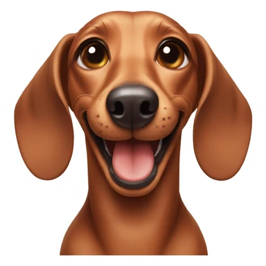 smiling dachshund sticker