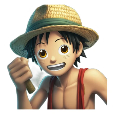 Luffy fait un câlin à Nami sticker