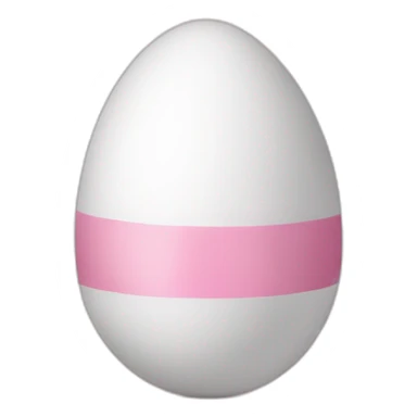white pink easter egg sticker