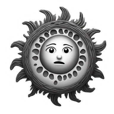 Spiral sun white and black  sticker