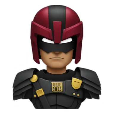 scary burgundy judge dredd sticker