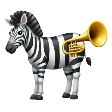 Zebra with a Trumpet sticker