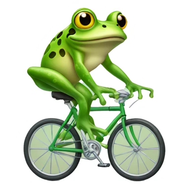 frog on a bicycle sticker