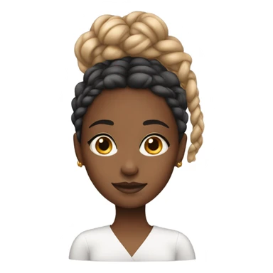 Black girl with pretty braids  sticker
