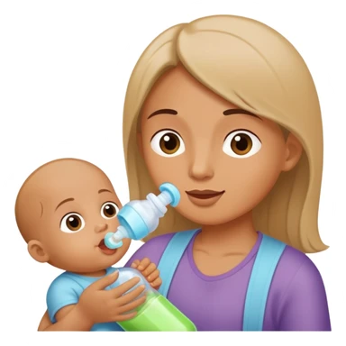 My face feeding baby bottle sticker