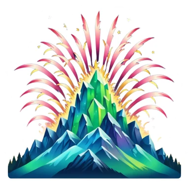 something that represents the aurora borealis lights and fireworks sticker