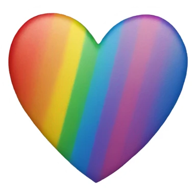 Rainbow heart  sticker
