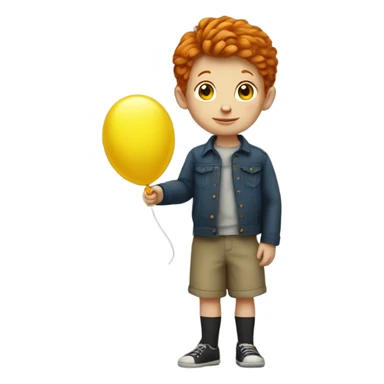 Ginger kid with a yellow ballon sticker