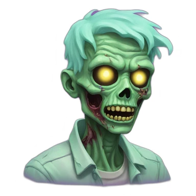 Vaporwave zombie person  sticker