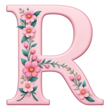 Pink romantic alphabet letter sticker