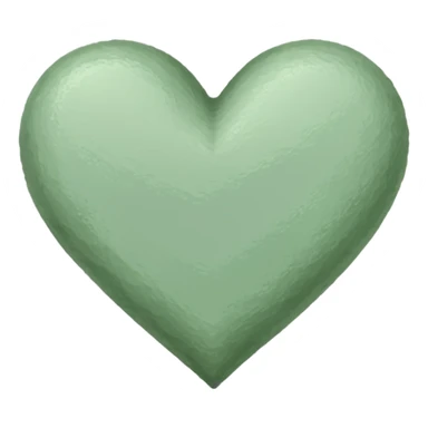 sage green heart, hand drawn, sketched sticker