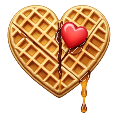 broken heart waffle sticker