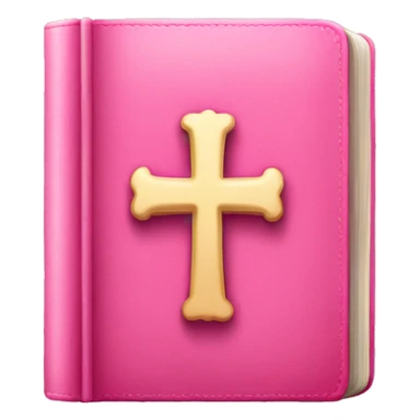 Pink bible with an Cross sticker