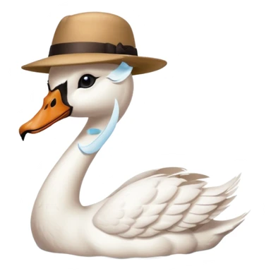 a swan selling items sticker