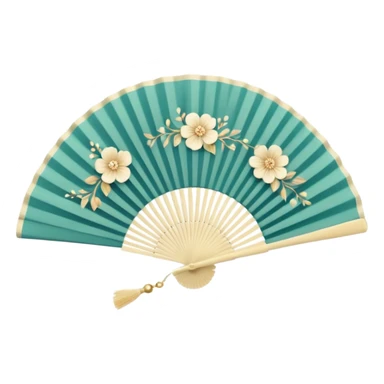 aesthetic hand fan sticker
