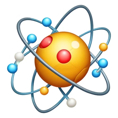 Atom with valence electrons showing electron shell configuration sticker