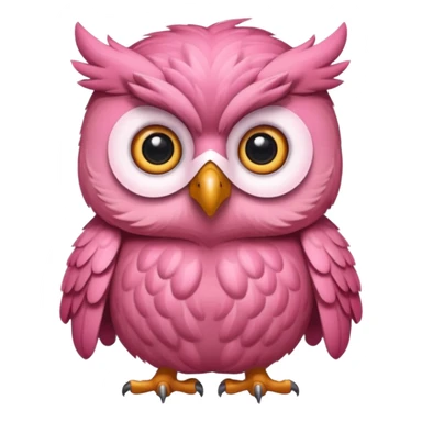 image of a pink owl sticker