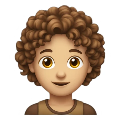 Kleiner Junge mit Locken mit Brauner Hautfarbe  sticker