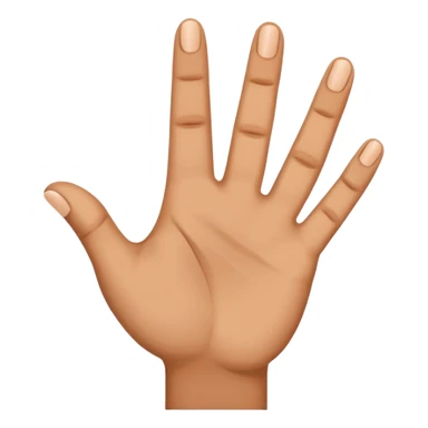 Create hand gesture with three fingers shaped downward in the shape of a letter M sticker