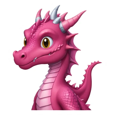 pink dragon with shirt sticker