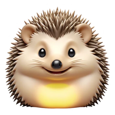Cinematic Cheeky Hedgehog Portrait Emoji, Head tilted playfully with a mischievous squint and a tiny, cheeky grin, showcasing a compact, prickly body with soft quills and perky little ears, Simplified yet remarkably expressive features, highly detailed, glowing with a vibrant, playful glow, high shine, spirited and quirky, stylized with an air of whimsical woodland mischief, soft glowing outline, capturing the essence of a cheeky hedgehog that looks ready to roll out of the screen with playful attitude! sticker