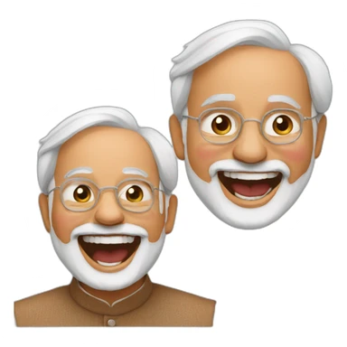 laughing narendra modi sticker