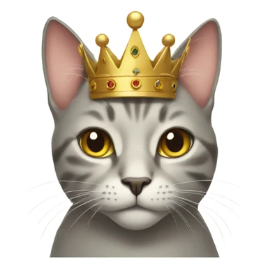 cat with crown sticker