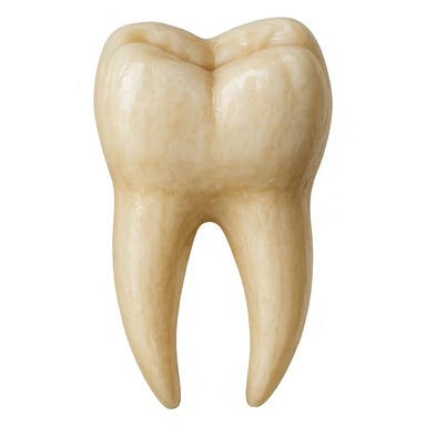 realistic illustration of a single human tooth, no background sticker