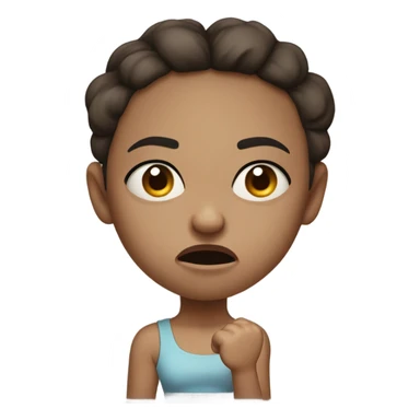 a girl every angry  sticker