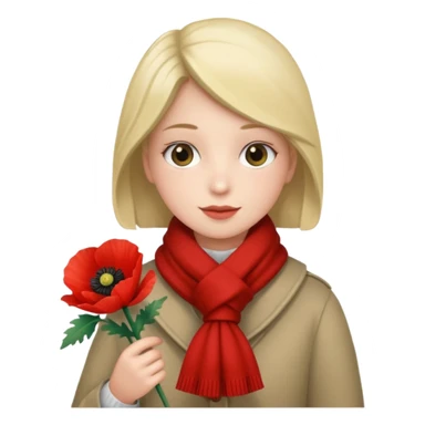 Poppy with muffler sticker
