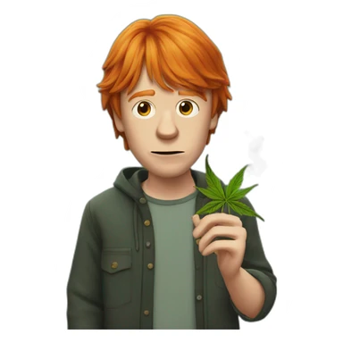 Ron Weasley smoking weed sticker