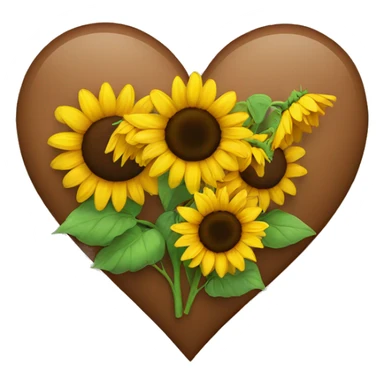 Heart with sunflowers  sticker