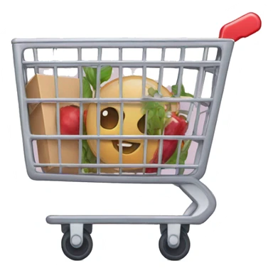 shopping cart with boxies sticker