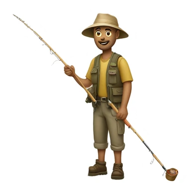 Fisher man spends a lot of money on fishing staff sticker