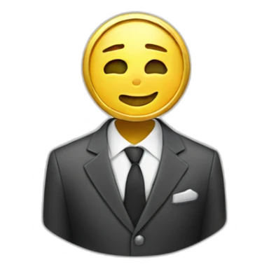 coin wearing a suit sticker