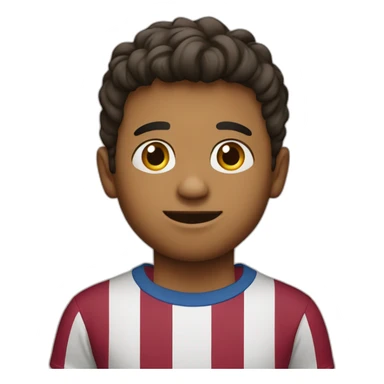 A boy wear Barcelona T-shirt  sticker