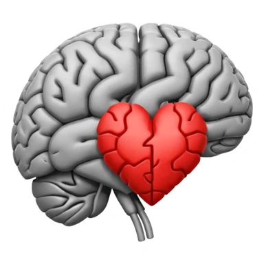 Brain and heart sticker