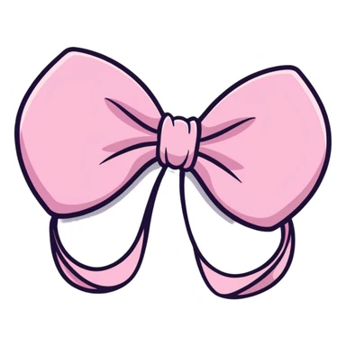 pink bow sticker