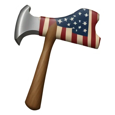 USA wooden hammer sticker