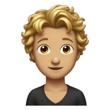 Simon Baker kiss-kiss a black girl brown eyes and sblack hair in a bun sticker