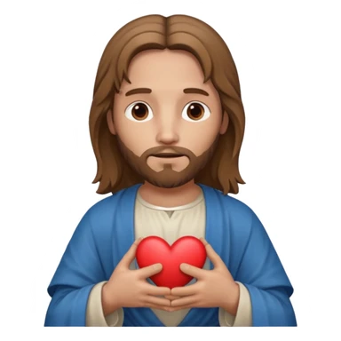 Jésus avec un cœur dans ses mains sticker